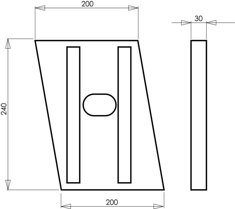 Elément de linteau intermédiaire droit WESER en parement P2 pour habiller portes et fenêtres en béton blanc cassé H. 24 x l. 20 cm - Ép. 3 cm