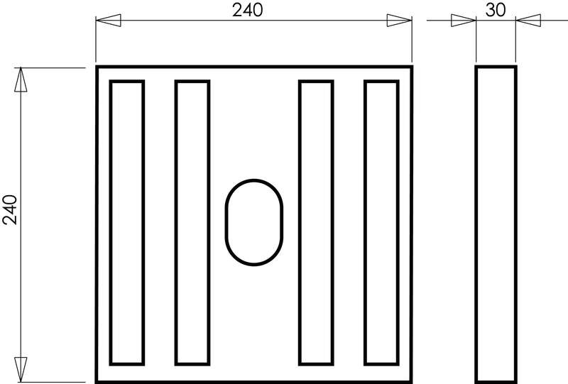 Elément de jambage WESER court en parement P6 pour habiller portes et fenêtres en béton blanc cassé H. 24 x l. 24 cm - Ép. 3 cm