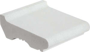 Tablette d'appui WESER en béton monobloc blanc cassé L. 33 x l. 35 x Ép. 7,5 cm