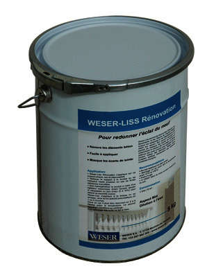 Embellisseur WESER LISS RENOVATION pour les appuis de fenêtre et seuils de porte vibro-pressés blanc - Pot de 5 kg