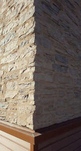 Plaquette de parement mural - angle en pierre reconstituée WESER MUROK SIERRA brun nuancé - Dimensions irrégulières - Boîte de 0,41 m²