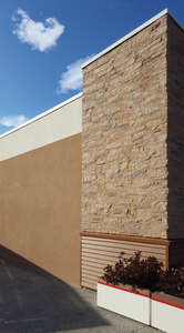 Plaquette de parement mural - angle en pierre reconstituée WESER MUROK SIERRA brun nuancé - Dimensions irrégulières - Boîte de 0,41 m²