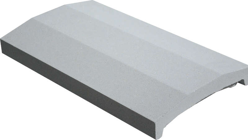 Chaperon de mur WESER OPTIPOSE spécial platine en pierre reconstituée gris L. 49 x l. 28 x Ép. 4/5,9 cm