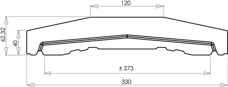 Chaperon de mur WESER OPTIPOSE spécial platine en pierre reconstituée gris L. 49 x l. 33 x Ép. 4/6,2 cm