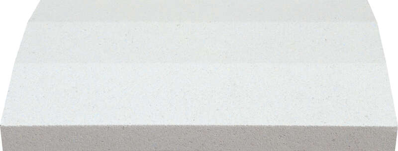 Chaperon de mur WESER OPTIPOSE spécial platine en pierre reconstituée blanc cassé L. 49 x l. 33 x Ép. 4/6,2 cm