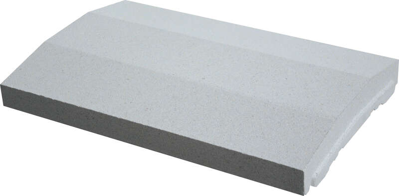 Chaperon de mur WESER OPTIPOSE spécial platine en pierre reconstituée gris L. 49 x l. 33 x Ép. 4/6,2 cm