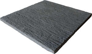 Dalle WESER AURAY en pierre reconstituée gris anthracite L. 49,5 x l. 49,5 cm - Ép. 2,2 cm