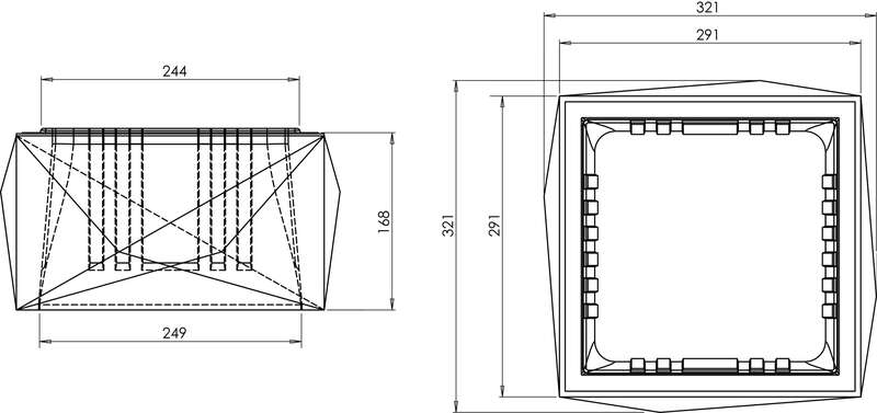 Elément de pilier WESER TRIGONE en pierre reconstituée vibropressé blanc cassé L. 29/32 x l. 29/32 x Ép. 16,7 cm