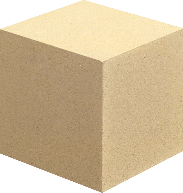 Cube pour escalier en balustrade WESER en pierre reconstituée sahara L. 17 x l. 17 cm - H. 16 cm