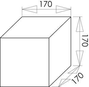 Cube pour escalier en balustrade WESER en pierre reconstituée sahara L. 17 x l. 17 cm - H. 16 cm