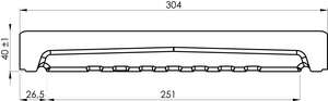 Chaperon de mur WESER OPTIPOSE plat en pierre reconstituée gris L. 99 x l. 30 x H. 40 cm