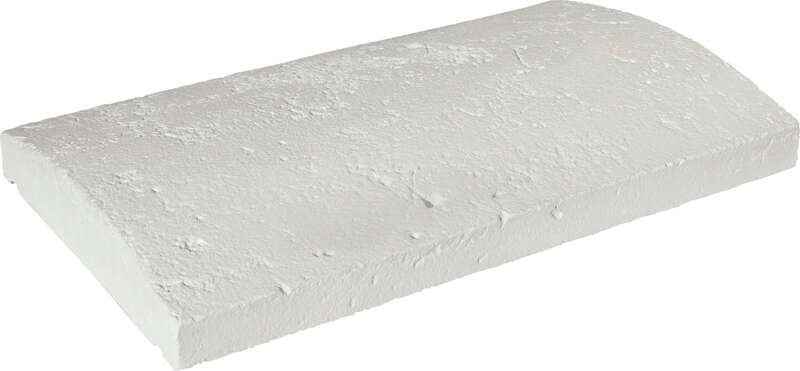 Chaperon de mur WESER VIEILLE PIERRE arrondi coulée blanc tradition L. 49 x l. 28 x Ép. 4/6 cm