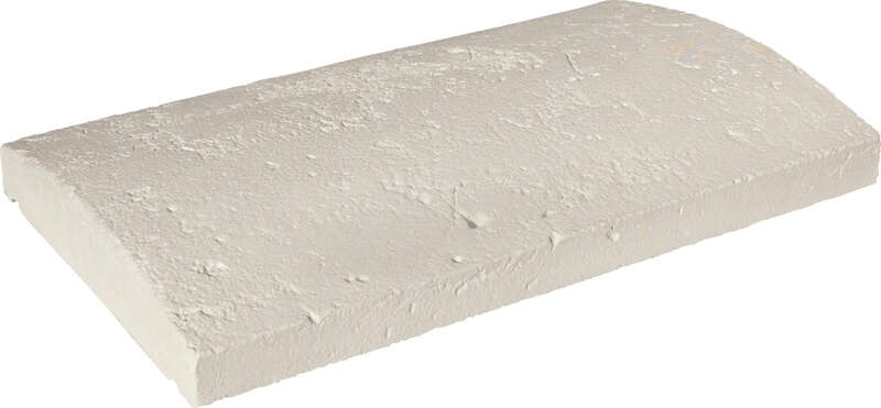 Chaperon de mur WESER VIEILLE PIERRE arrondi coulée crème L. 49 x l. 28 x Ép. 4/6 cm