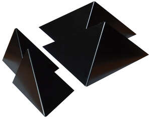 Kit piliers complets WESER PRISME composé de 4 inserts noir RAL 9005 L. 20 x l. 20 cm
