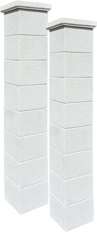 Kit piliers complets WESER CHAUMONT comprenant 2 piliers blanc tradition L. 35 x l. 35 x Ép. 211 cm