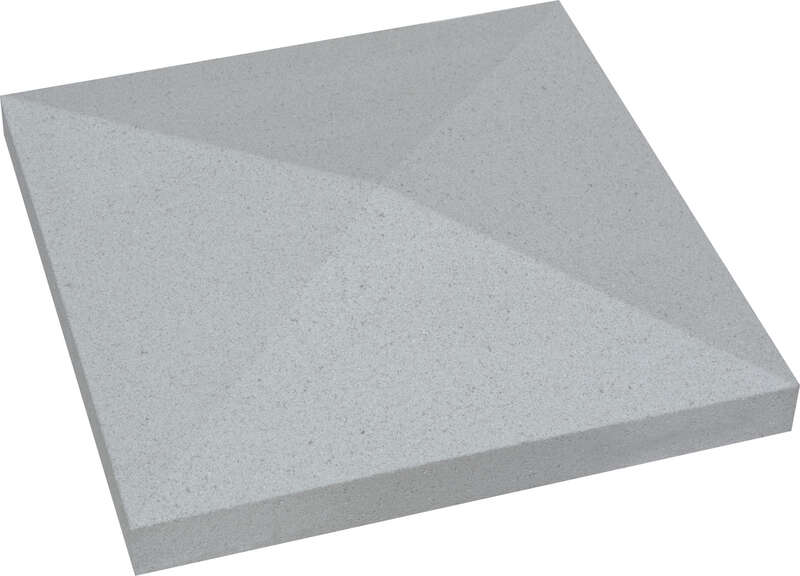 Chapeau de pilier pointe diamant WESER en pierre reconstituée gris L. 40 x l. 40 x Ép. 4/8 cm