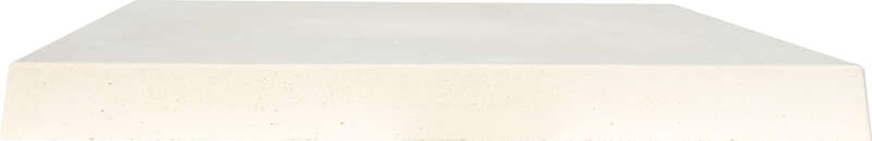 Chapeau de pilier WESER PIERRE plat lisse en pierre reconstituée ton crème L. 50 x l. 50 x Ép. 4,5 cm