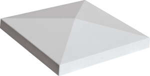 Chapeau de pilier WESER PIERRE pointe de diamant lisse en pierre reconstituée coulée gris L. 40 x l. 40 x Ép. 4/8 cm