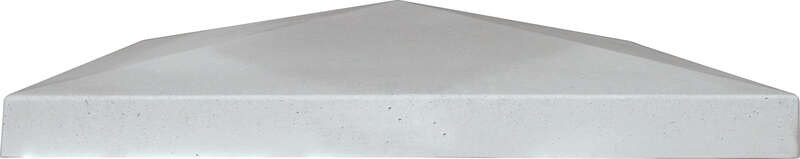 Chapeau de pilier WESER PIERRE pointe de diamant lisse en pierre reconstituée coulée gris L. 50 x l. 50 x Ép. 4/9 cm