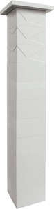 Pillier complet WESER PRISME simple touch vibropressé blanc cassé L. 29 x l. 29 x H. 188 cm