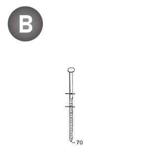 Coil de pointes annelées en acier Diam. 2,5 x L. 70 mm - Carton de 7 200 pièces