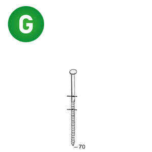 Coil de pointes annelées en acier galvanisé Diam. 2,7 x L. 70 mm - Carton de 7 200 pièces