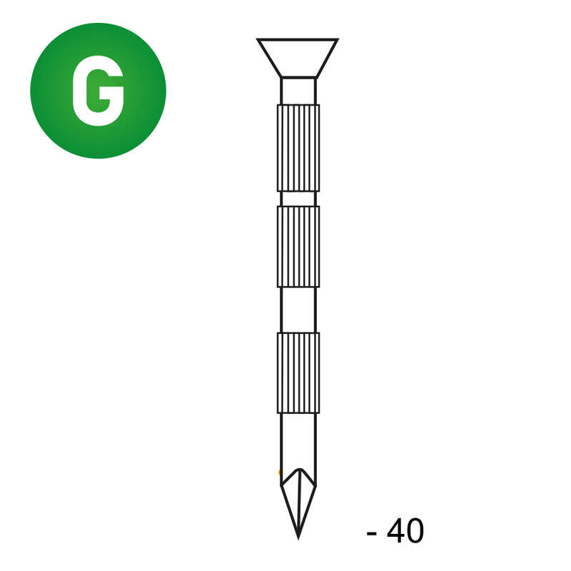 Pointe béton en acier galvanisé Diam. 3,5 x L. 40 mm - Seau de 1 kg