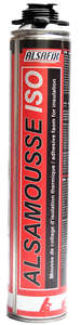 Mousse polyuréthane de collage ALSAMOUSSE pour isolation - Cartouche de 750 mLi