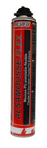 Mousse polyuréthane pistolable ALSAMOUSSE FLEX pour isolation - Cartouche de 750 mLi