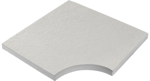 Margelle d'angle droit FABEMI NEW YORK en pierre reconstituée Ardennes L. 50 x l. 50 x Ép. 3,5 cm