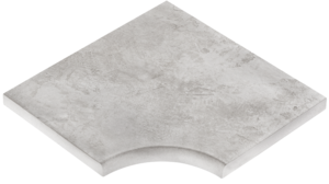 Margelle d'angle droit FABEMI NASHIRA en pierre reconstituée Ardèche L. 50 x l. 50 x Ép. 3,5 cm