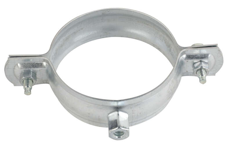 Collier de descente cylindrique à embase 7/150 en acier pré-galvanisé anthra-zinc®- sans fixation - Diam. 80 mm