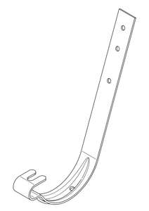 Crochet pour gouttière HAVRAISE en acier galvanisé - dév. de 33 cm