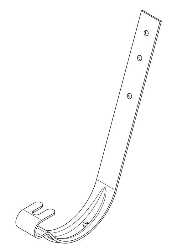 Crochet pour gouttière HAVRAISE en acier GAF - dév. de 40 cm