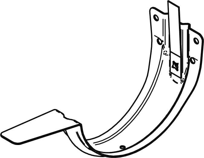 Crochet pour gouttière demi-ronde VADOT VR 1 boudin 18 - dév. de 33 cm