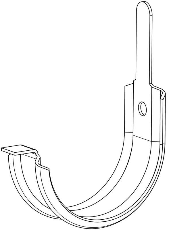 Crochet pour gouttière demi-ronde VADOT VR 212 - dév. de 16 cm