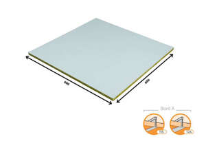 Dalle de plafond acoustique MINERVAL A 12  blanc L. 600 x l. 600 x Ép. 12 mm