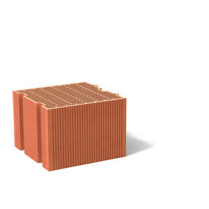 Brique en terre cuite MONOMUR rouge L. 300 x l. 300 x H. 212 mm - R=2,6 m².K/W