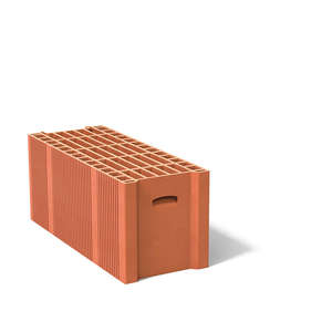Brique de mur en terre cuite BGV'THERMO+ rouge L. 500 x l. 200 x H. 212 mm - R=1,25 m².K/W