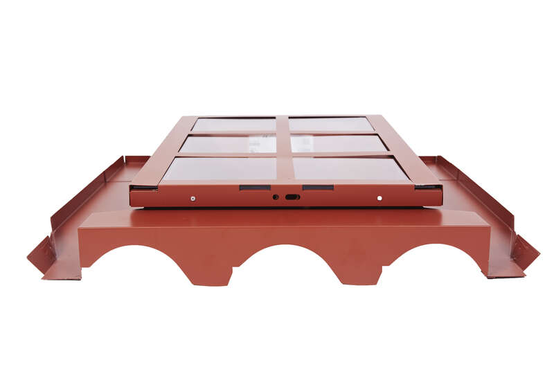 Châssis de toit 1200 joules pour tuile galbée universel brun - L. 80 x H. 80 cm