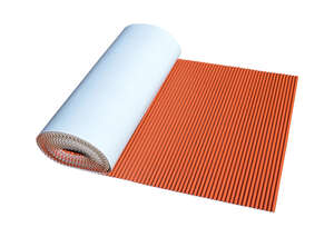 Bande d’étanchéité multi-usages LAHE FLEX L1 plissage 1 sens en aluminium / butyle rouge - L. 5000 x l. 500 mm