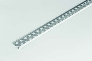 modenature perforée pour enduit gratté avec jonc PVC blanc lg. 300cm