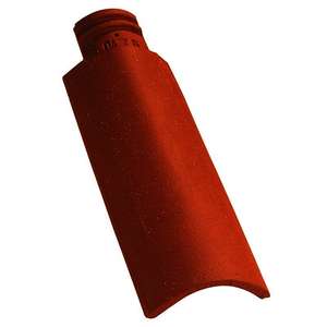 Demi-tuile en terre cuite OMEGA 13 rouge nuancé L. 450 mm