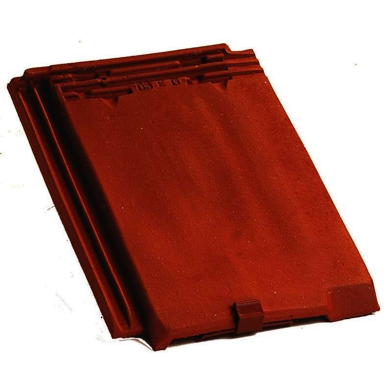 Tuile de ventilation en terre cuite ALPHA 10 rouge L. 455 x l. 310 mm