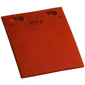 Tuile et demie pressée en terre cuite PLATE RECTANGULAIRE 17x27 rouge nuancé L. 270 x l. 170 mm