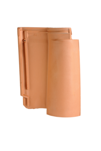 Tuile en terre cuite AQUITAINE rouge L. 455 x l. 315 mm