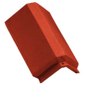 Faîtière/arêtier angulaire à emboîtement GM en terre cuite rouge L. 395 mm