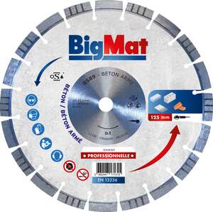 Disque diamant Bigmat Ø125/22,3 Béton/béton armé