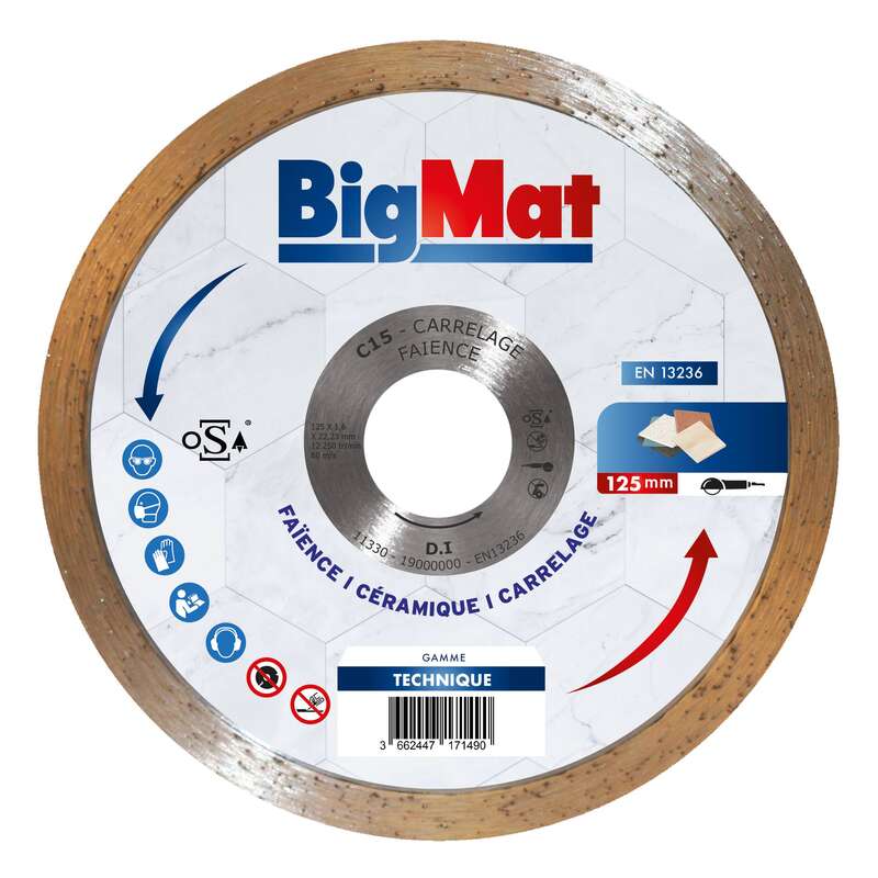 Disque diamant Bigmat Ø125 carrelage faïence