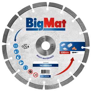 Disque diamant Bigmat Ø230/22,3 multi-matériaux